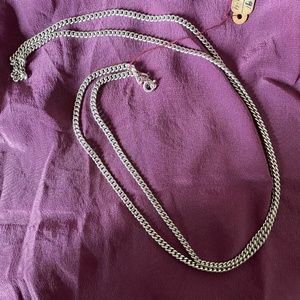 Agem I Sterling Silver Curb Neck Chain 30"